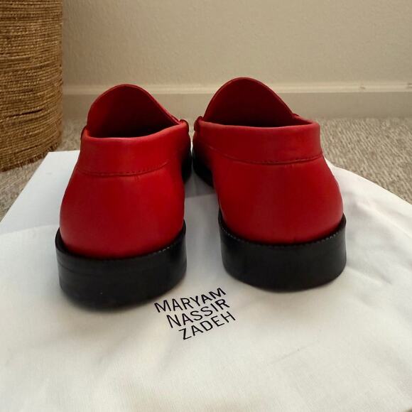 Maryam Nassir Zadeh – Alan Loafer Poppy Red - Size 39.5 NIB Hard to Find - Picture 6 of 7